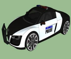 奧迪R8洛杉磯警車SU模型