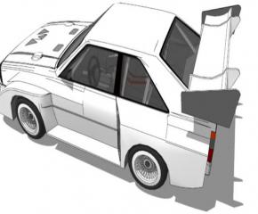 白色奧迪運(yùn)動S1汽車SU模型