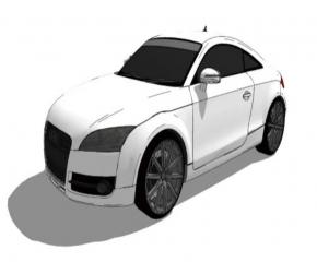 白色2007奧迪TT跑車SU模型