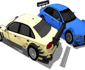 奧迪A4B7賽車SU模型