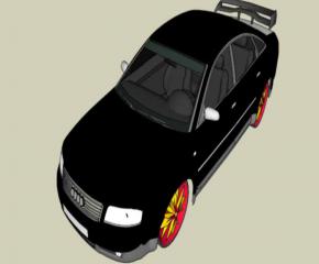 奧迪A6汽車SU模型
