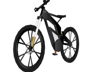 奧迪黑色電動自行車SU模型